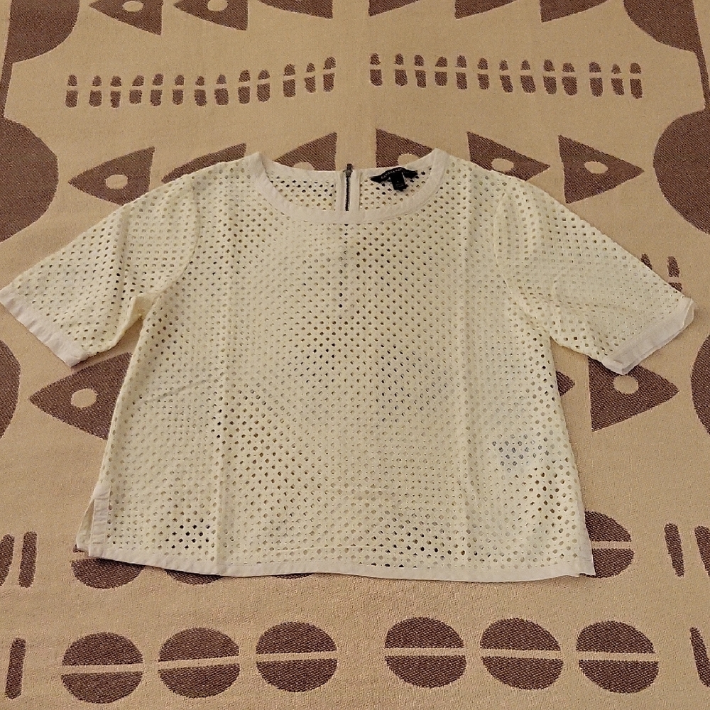 Banana Republic Ivory Eyelet Blouse